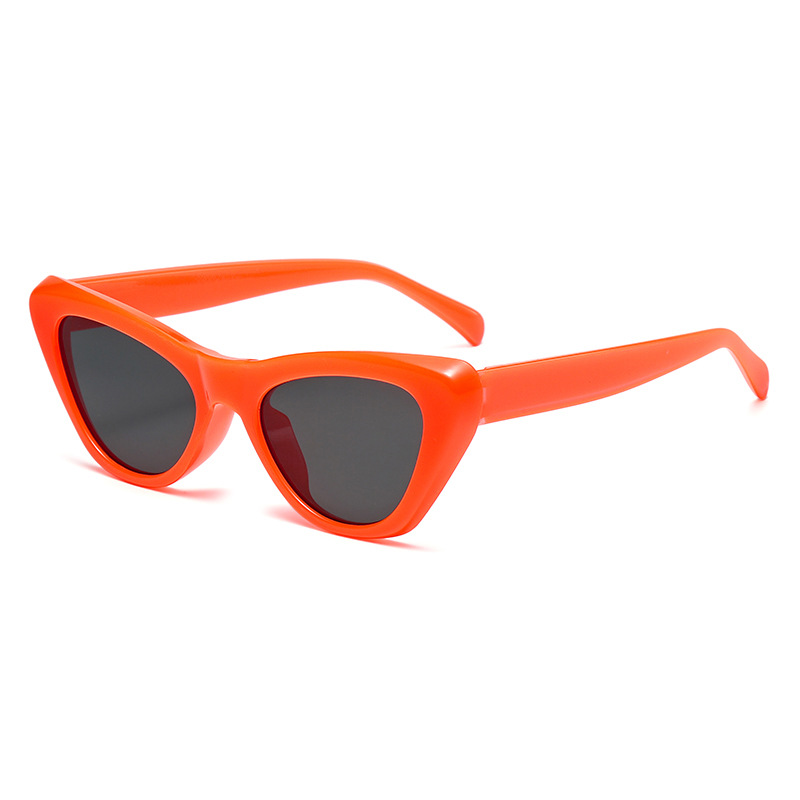 Fashion Orange Cat Eye Small Frame Sunglasses