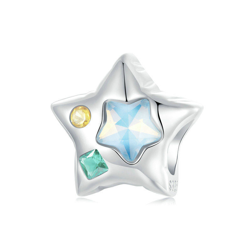 Fashion Silver Silver Diamond Star Pendant Accessories