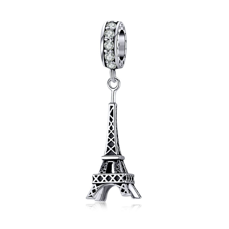 Fashion Iron Tower Silver Diamond Geometric Loose Bead Accessories