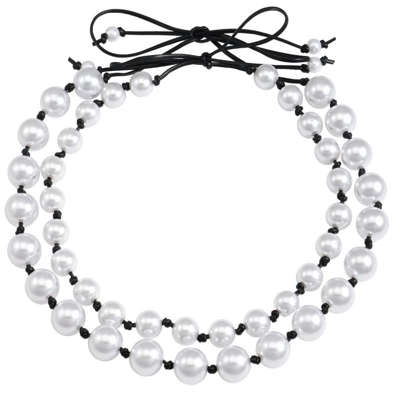 Fashion String Of Pearls Double Pearl Necklace