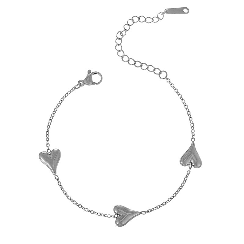 Fashion Silver Titanium Steel Love Bracelet