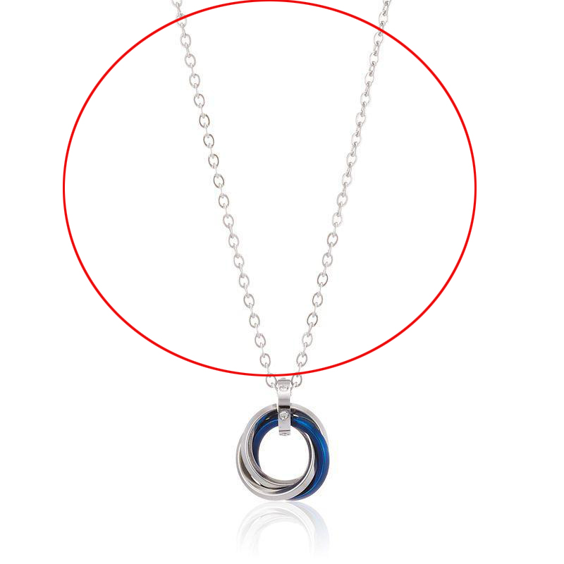 Fashion Single Chain Titanium Steel Geometric Chain Necklace
