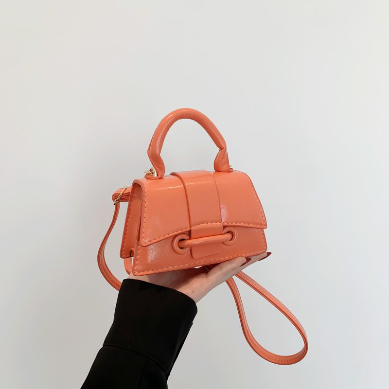Fashion Orange Color Pu Large Capacity Shoulder Bag