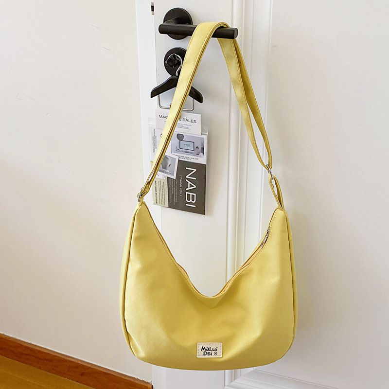 Fashion Yellow Nylon Large Capacity Shoulder Bag