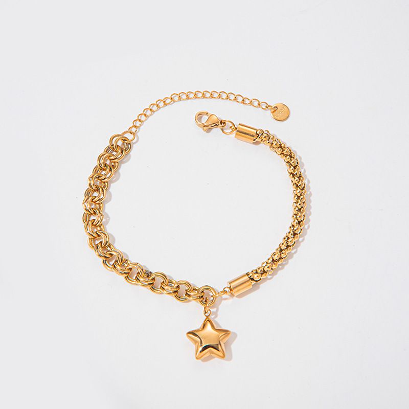Fashion Gold Star Pendant Bracelet