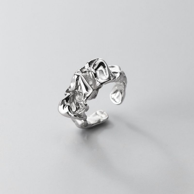 Fashion Silver Metal Irregular Open Ring