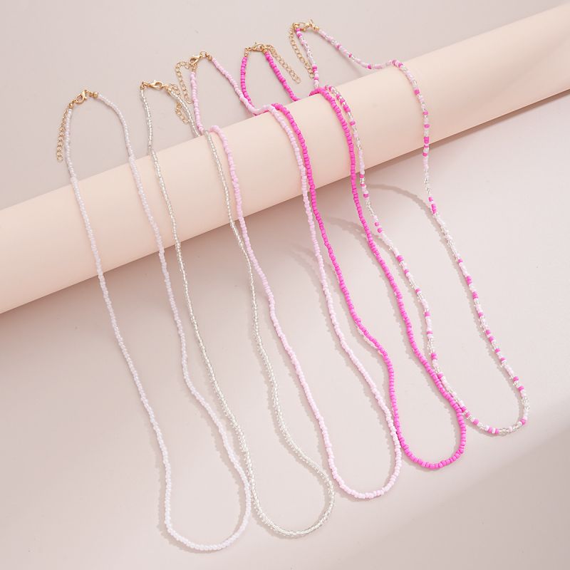 Fashion Color Rice Beads Beaded Waist Chain Set