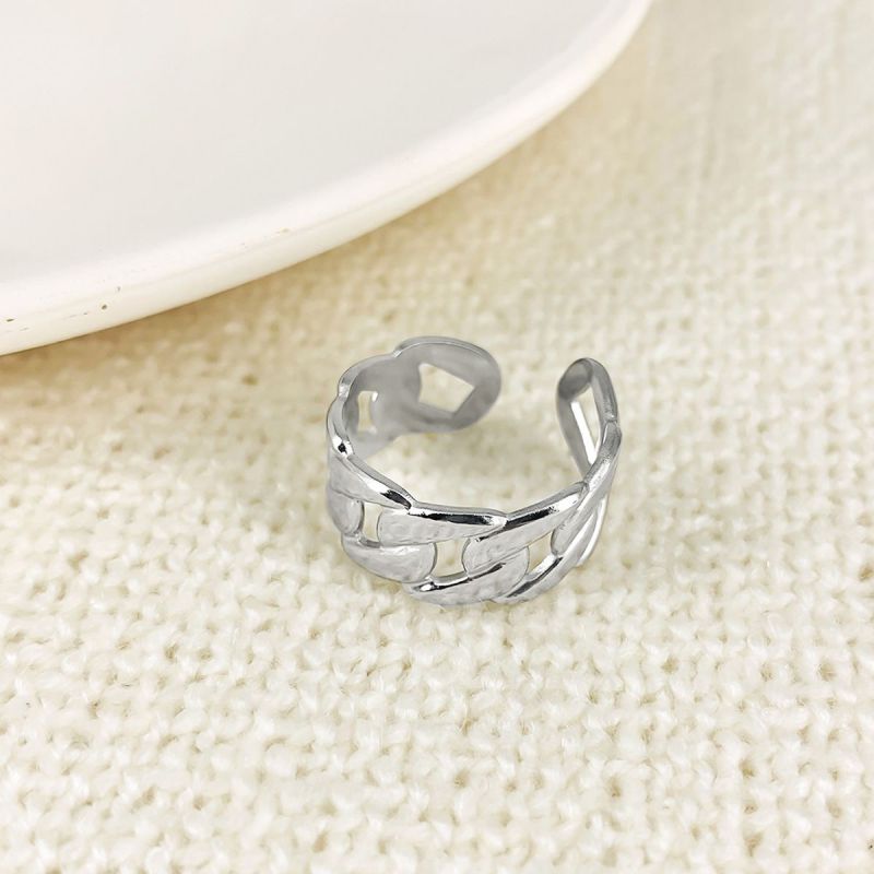 Fashion Style 17 Stainless Steel Geometric Open Ring