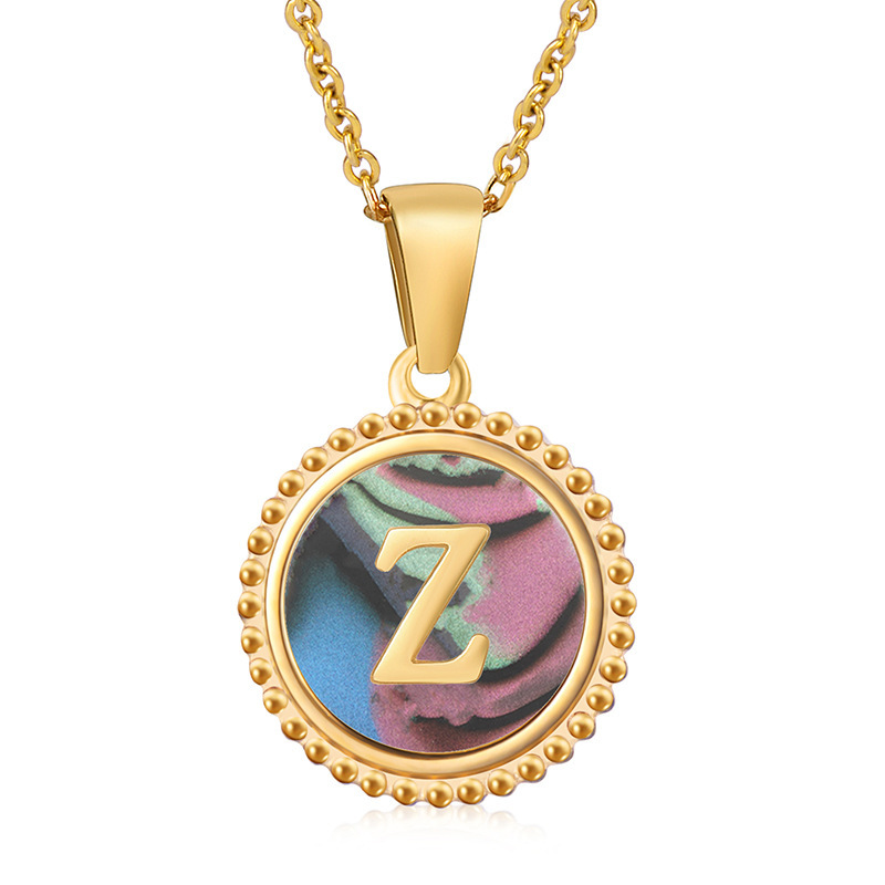 Fashion (including Chain) Caibei Z Stainless Steel Shell 26 Letter Necklace