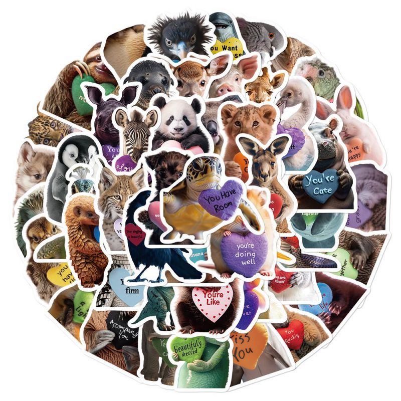 Fashion 50 Pictures Of Cute Animals Sjs293 50 Waterproof Animal Stickers
