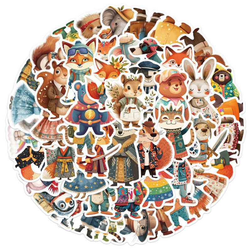 Fashion 50 Cartoon Fairy Tale Animal Stickers Sjs278 50 Waterproof Animal Stickers