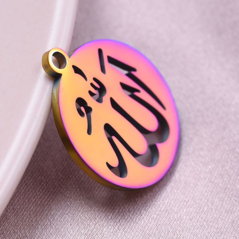 Fashion Color Stainless Steel Round Pendant