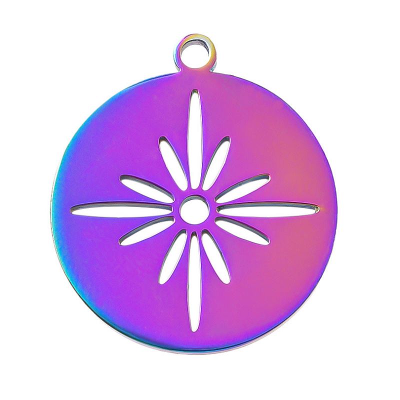 Fashion Color Stainless Steel Hexagram Pendant