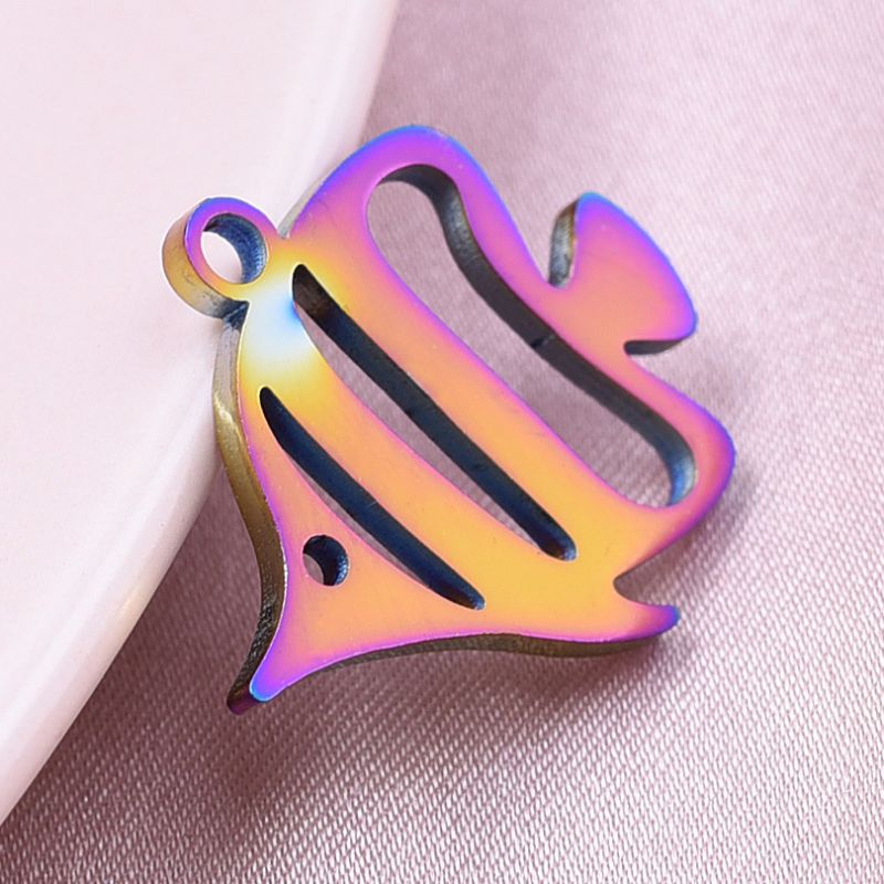 Fashion Color Stainless Steel Tropical Fish Pendant