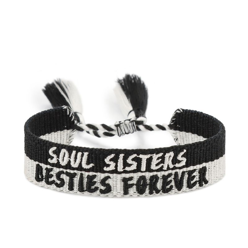 Fashion El48-soul Sister Cord Braid Embroidered Bracelet