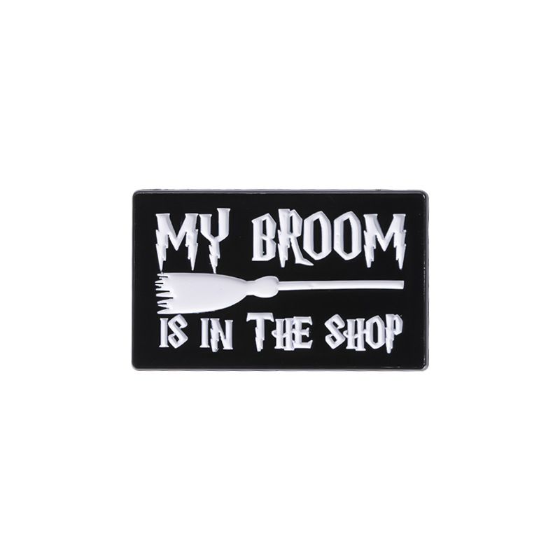 Fashion Broom Cartoon Broomstick Brooch