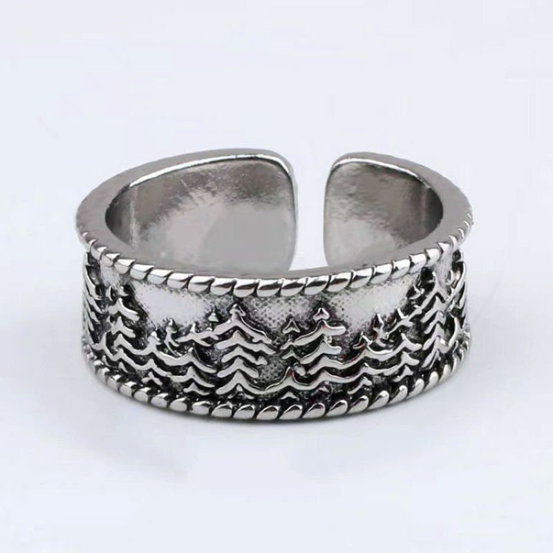Fashion Silver Copper Pattern Ring