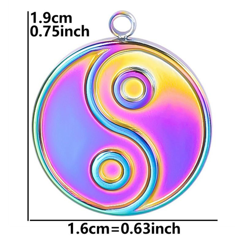 Fashion Color Stainless Steel Tai Chi Pendant