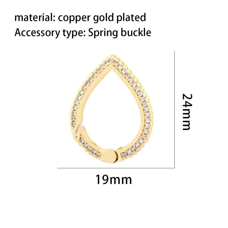 Fashion Drop Shape Copper Inlaid Zirconium Geometric Pendant
