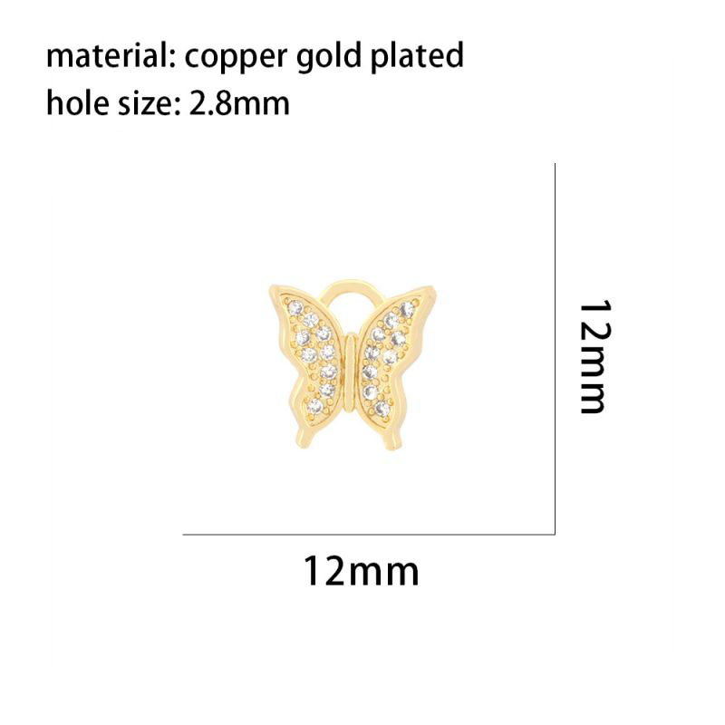 Fashion Golden 5 Copper Inlaid Zirconium Geometric Pendant