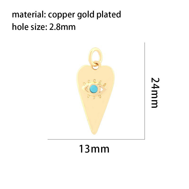 Fashion Golden 7 Copper Inlaid Zirconium Geometric Pendant