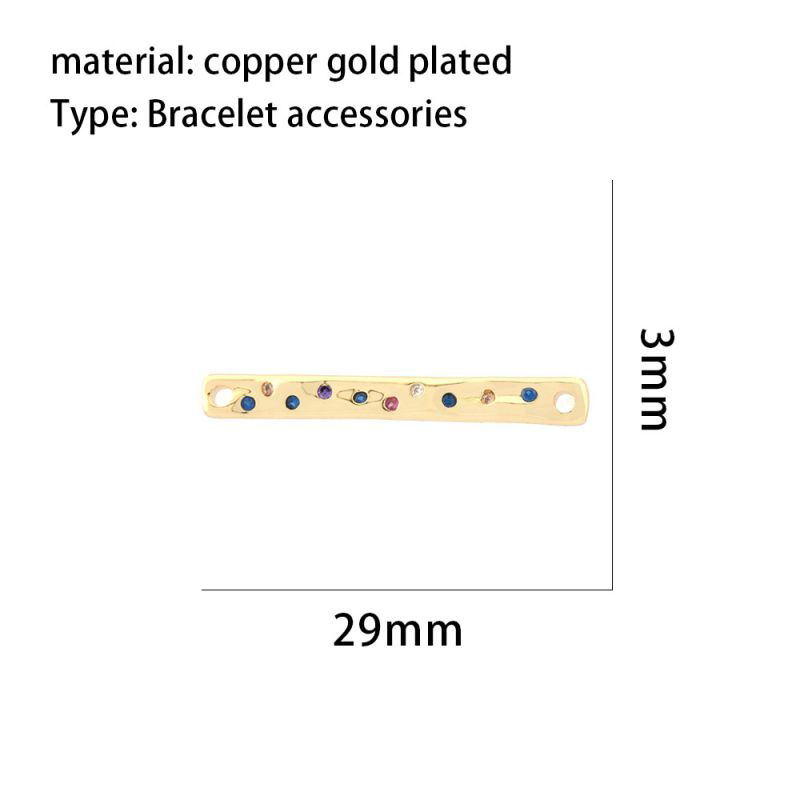 Fashion 9# Copper Inlaid Zirconium Geometric Pendant