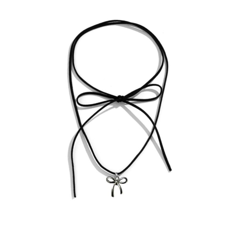 Fashion Style 1 Alloy Bow Pendant Lanyard Necklace