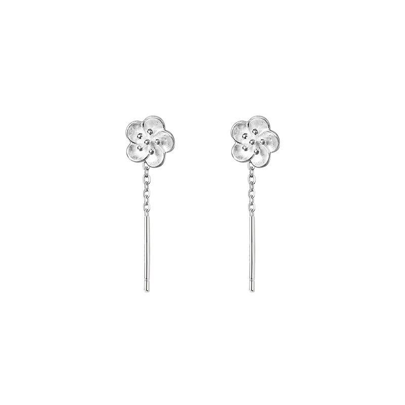 Fashion Sakura Ear Wire--silver Copper Sakura Ear Wire