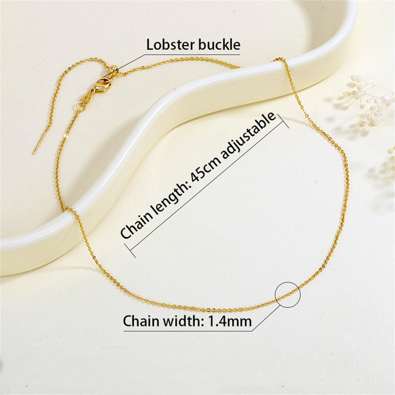 Fashion D Copper Geometric Chain Necklace