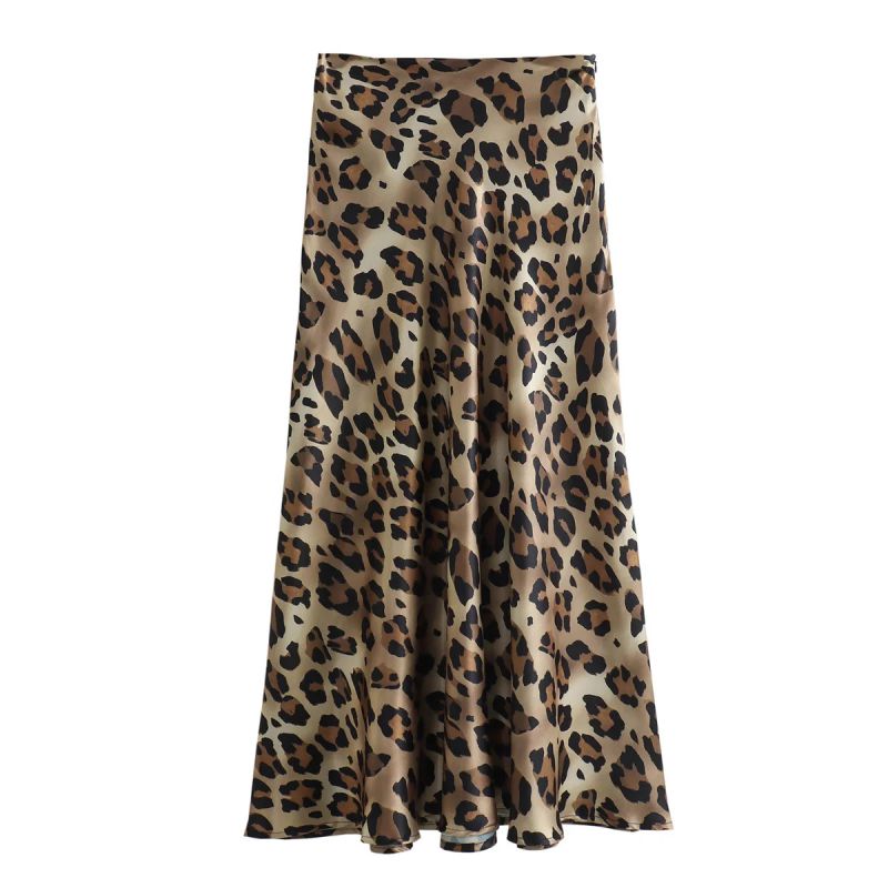 Fashion Multicolor 2 Polyester Leopard Print Skirt