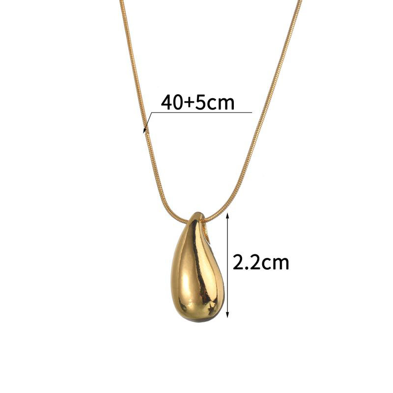 Fashion Golden Water Drop Necklace N2093-shu Stainless Steel Drop Necklace