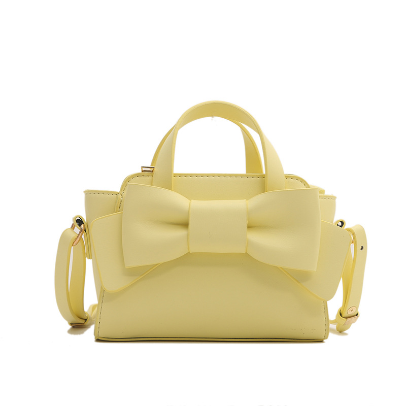 Fashion Yellow Pu Large Capacity Crossbody Bag
