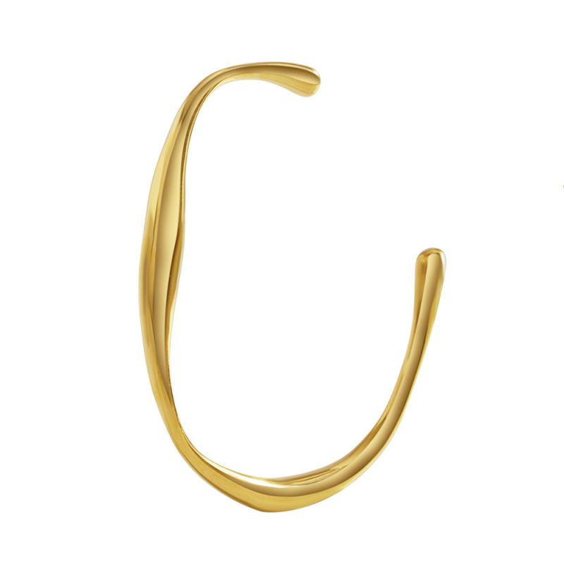 Fashion Gold Irregular C-shaped Opening Bracelet