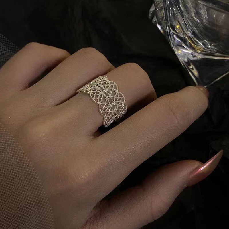 Fashion Lace Line Ring Lace Hollow Open Ring