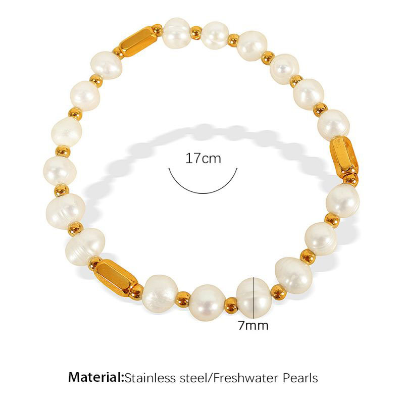 Fashion Gold Pearl Beaded Bracelet