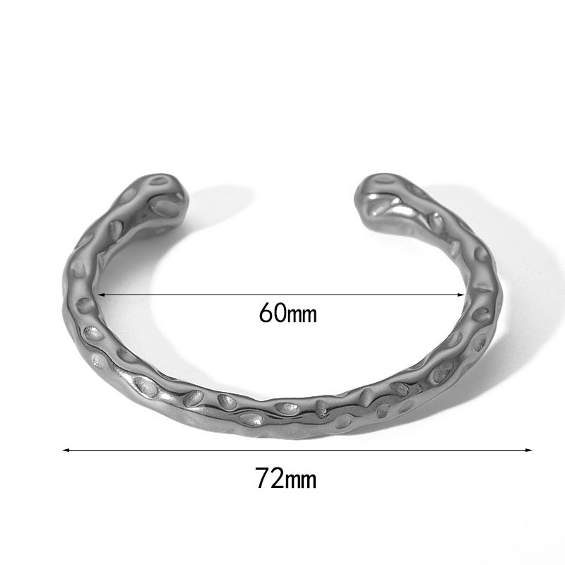 Fashion Silver Titanium Steel Geometric Irregular Bracelet