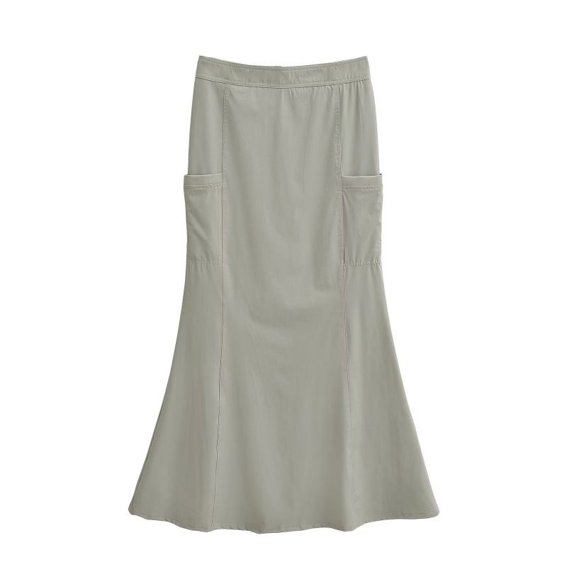 Fashion Mi Xing Double Pocket Cargo Fishtail Skirt