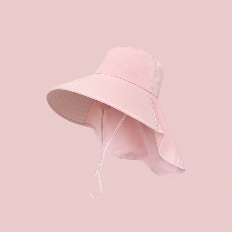 Fashion Large Brim Shawl Sun Protection Hat (y2k Millennium Pink) Large Brim Shawl Sun Hat