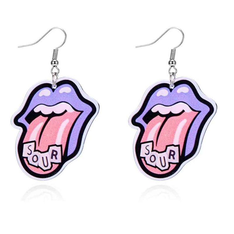 Fashion B Acrylic Tongue Earrings