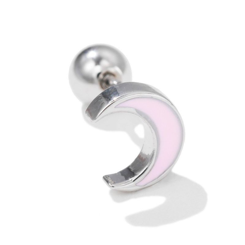 Fashion 34# Copper Inlaid Zirconium Geometric Piercing Nails (single)