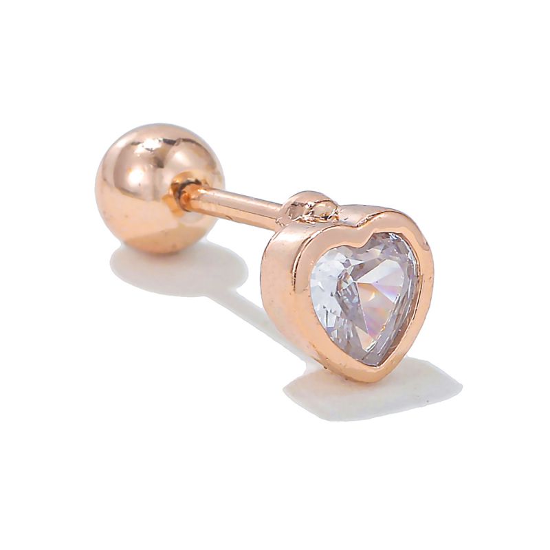 Fashion 3# Copper Diamond-encrusted Geometric Piercing Nails (single)