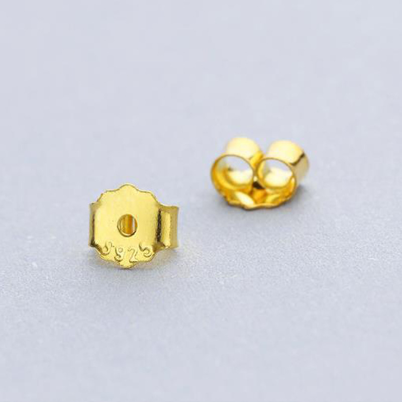 Fashion Gold Color Silver Geometric Earplugs