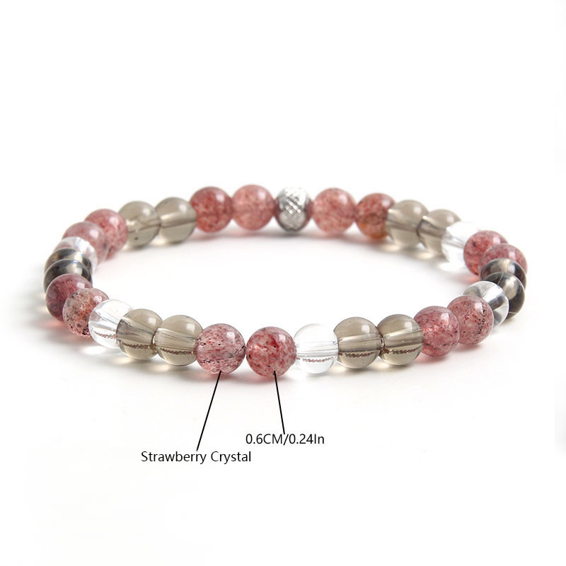 Fashion Transparent Beads Pink Beads Mixed Color Np05-3 Crystal Beaded Bracelet