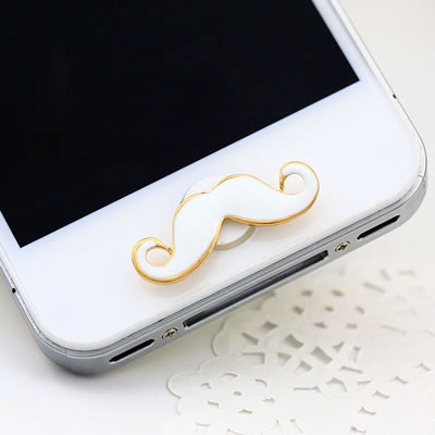 Punk White Mustache Iphone Style