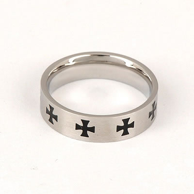Gored Silver Color Simple Cross Pattern