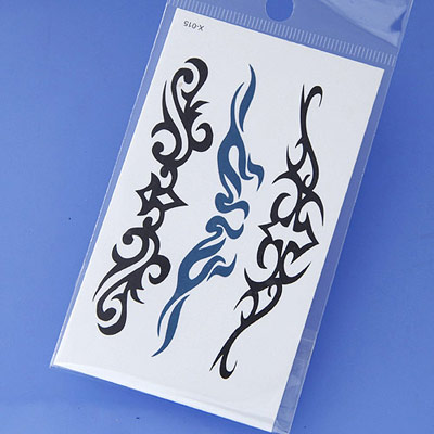 Magic Black & Blue Geometricla Pattern Simple Design Tape Tattoos Body Art