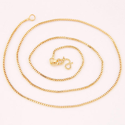 Unique Gold Color Box Earners Chain Decorated Simple Design Cuprum Chains
