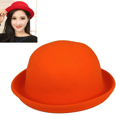 Bulk Orange Pure Color Simple Design Woolen Beanies Others