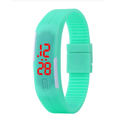 Hippie Mint Green Pure Color Simple Design Silicone Ladies Watches