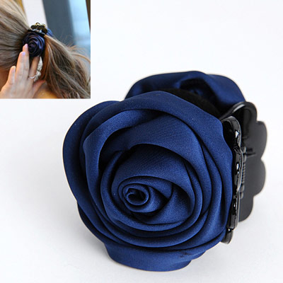 Elegant Navy Blue Rose Shape Decorated Simple Design